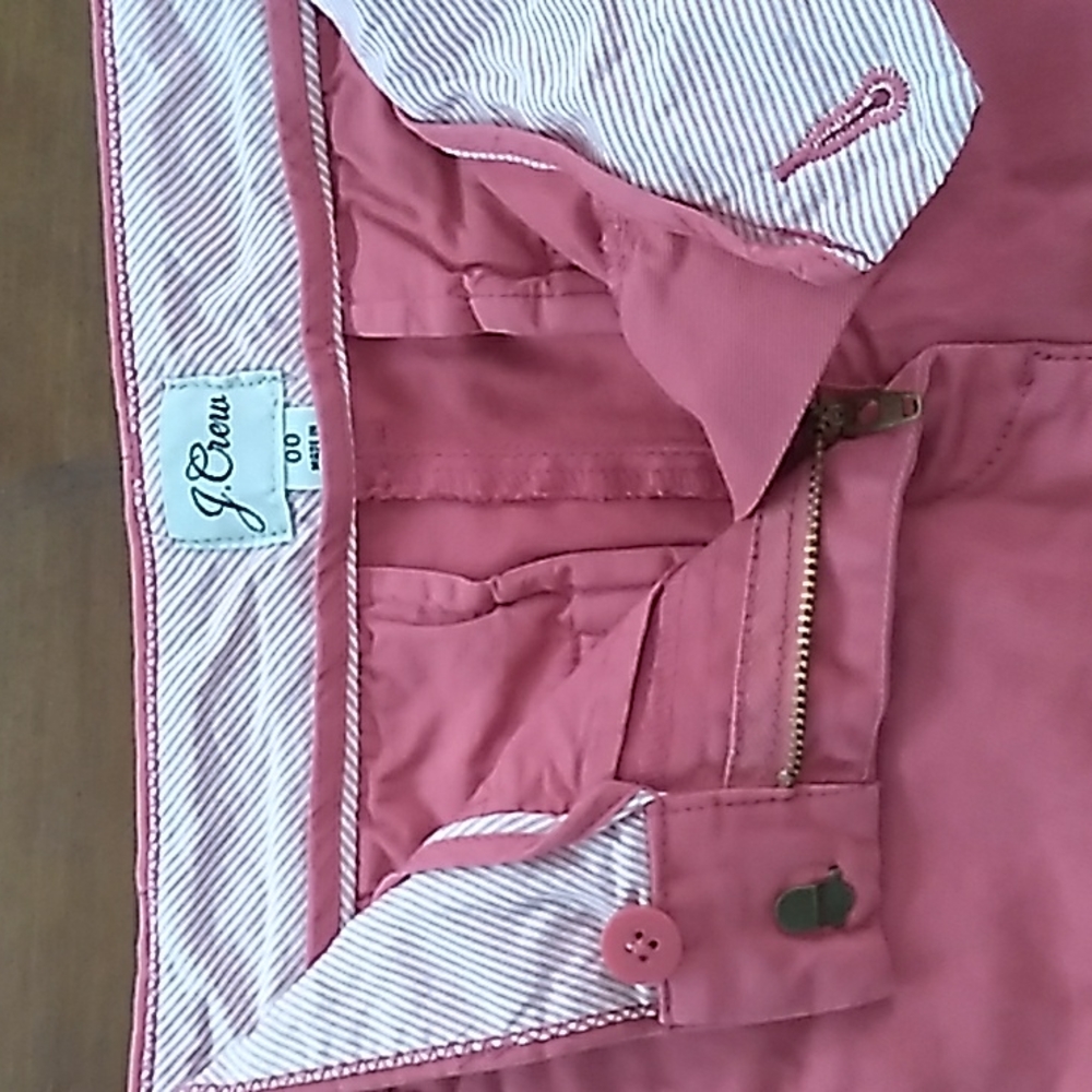 J Crew Shorts Sz 00 Dusty Rose 🌹 Red Pink color - Picture 3 of 6